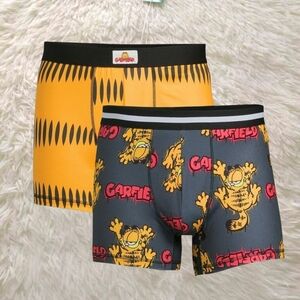 Garfield Men's Boxer Briefs - Yellow & Gray Graphic Pack